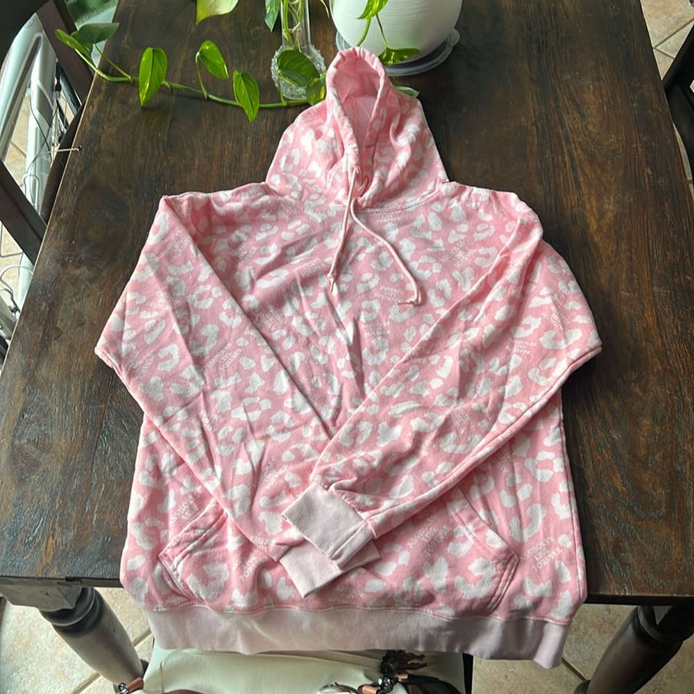 Pink Leopard print Assholes alive Forever hoodie